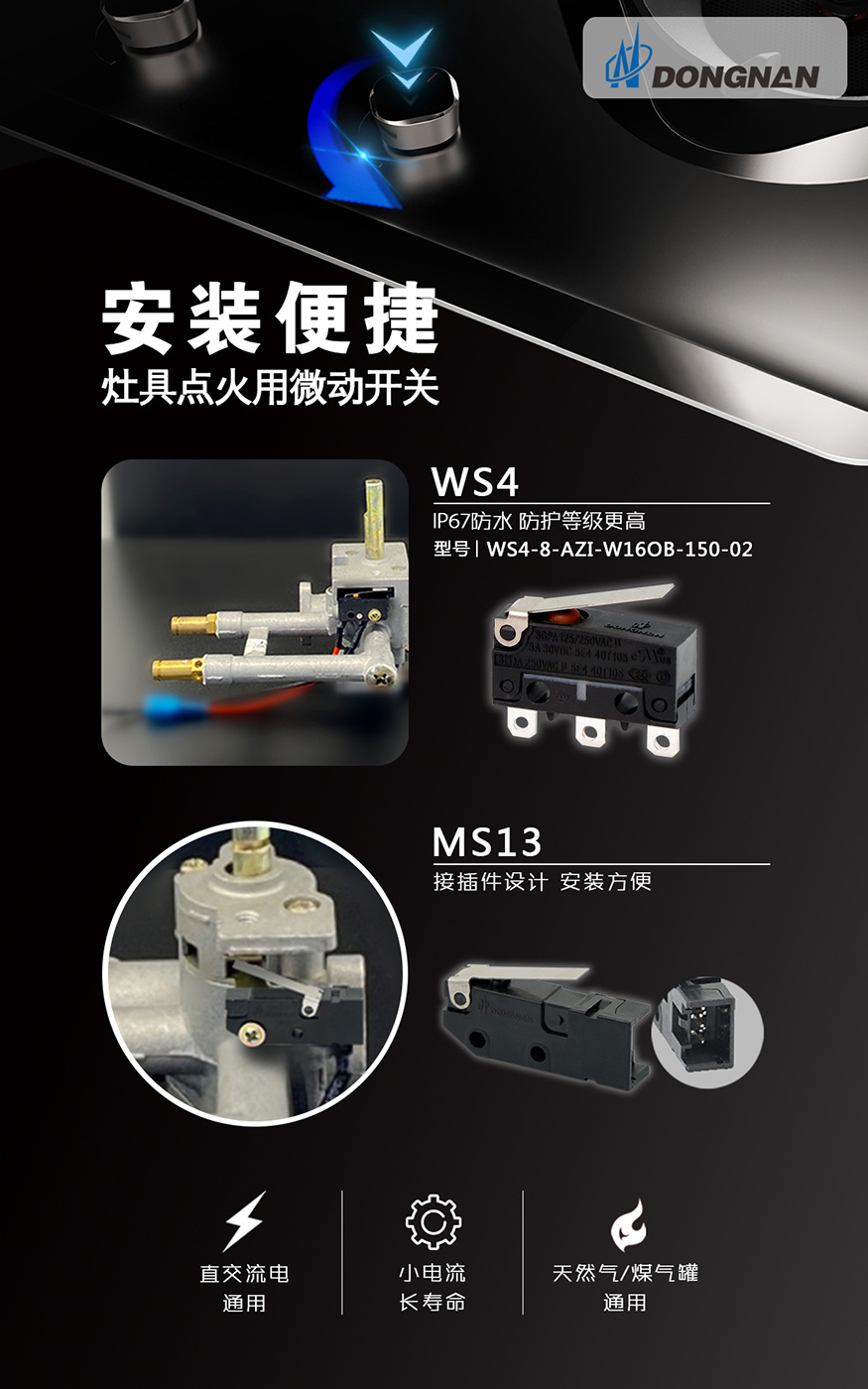 东南电子//灶具点火用微动开关系列