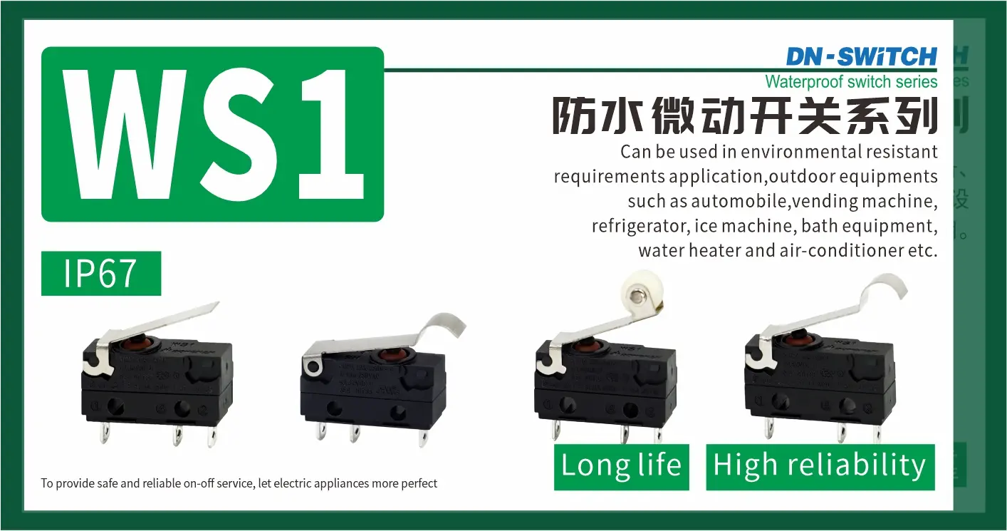 Dongnan Electronics//WS1 waterproof micro switch series